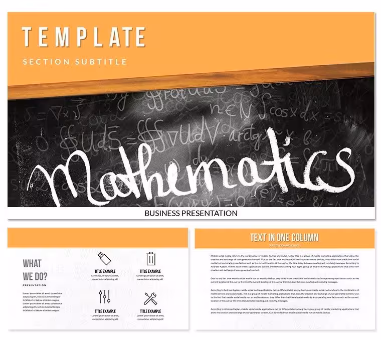 Mathematics Lessons PowerPoint Templates