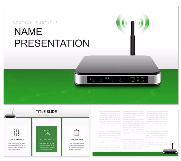 Wi-Fi Router PowerPoint Template: Wire Your Tech Tales