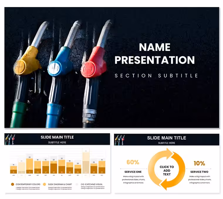 Gasoline Fuel Pump PowerPoint Presentation Template