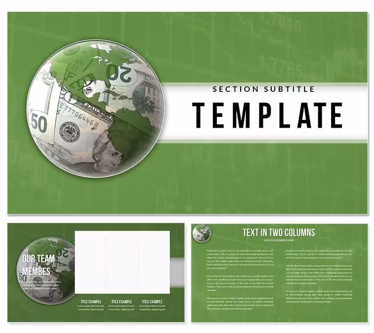 Financial News PowerPoint Template - Professional Financial Presentation Template
