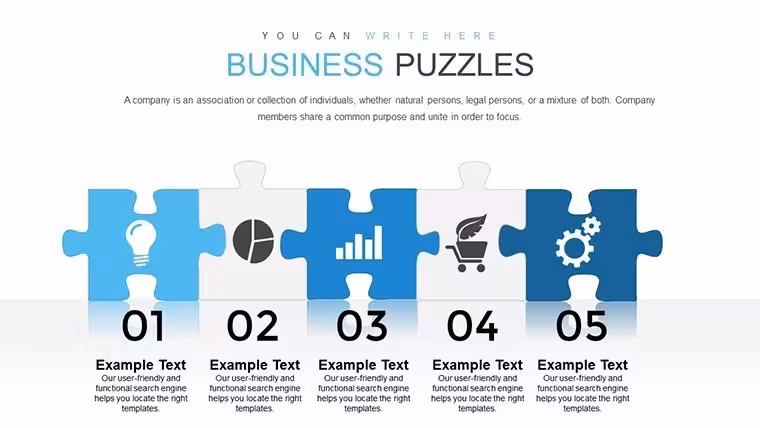 Business Puzzles Keynote Charts Template