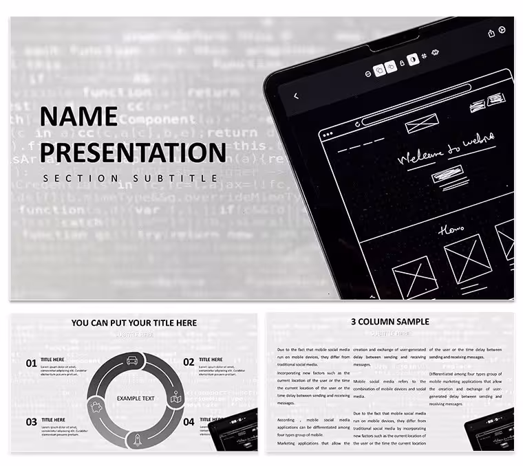 UI/UX Design Mastery: Keynote Template for Compelling Project Showcases