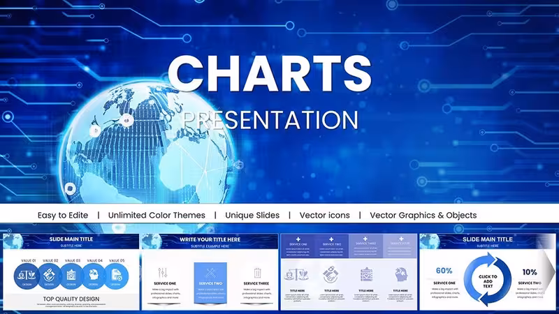Worldwide Internet Network PowerPoint Charts for Data Mastery