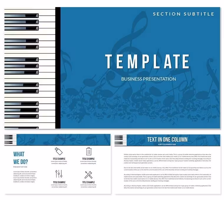 Piano Notes and Keys PowerPoint templates