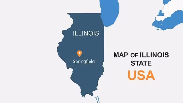 Illinois Map Keynote Template - Fully Editable