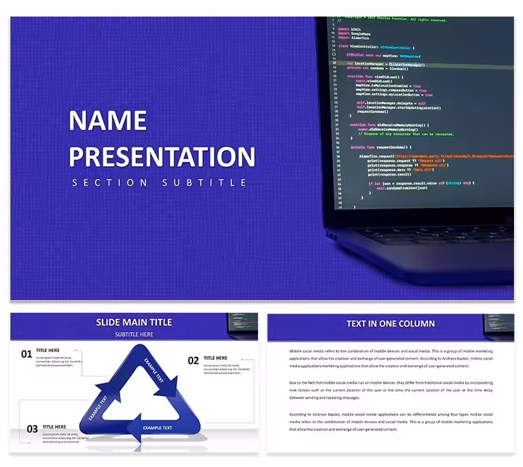 Computer Programming PowerPoint Presentation Template with Diagrams