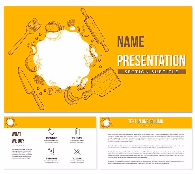 Recipes for Professional Chefs PowerPoint Template for Presentation