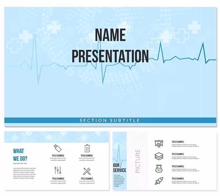 Cardiogram Reading PowerPoint template
