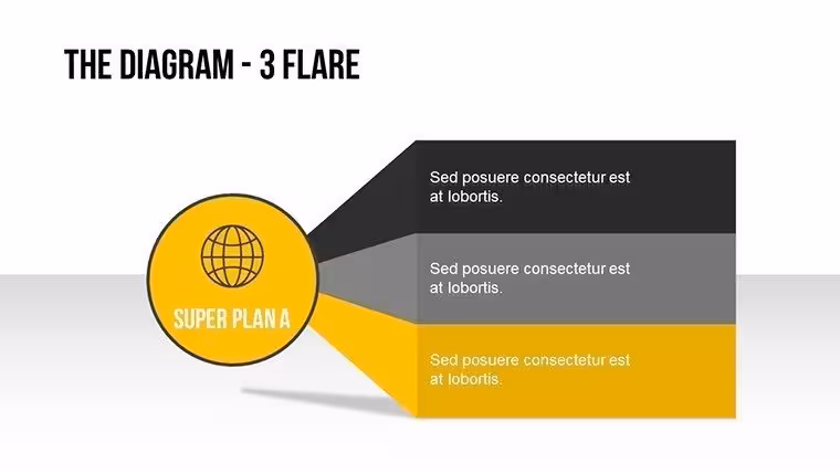Flare Venn Diagram PowerPoint Template: Pro Edition