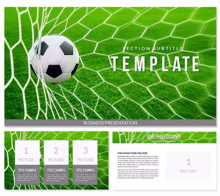 Soccer Ball, Football Gates PowerPoint templates