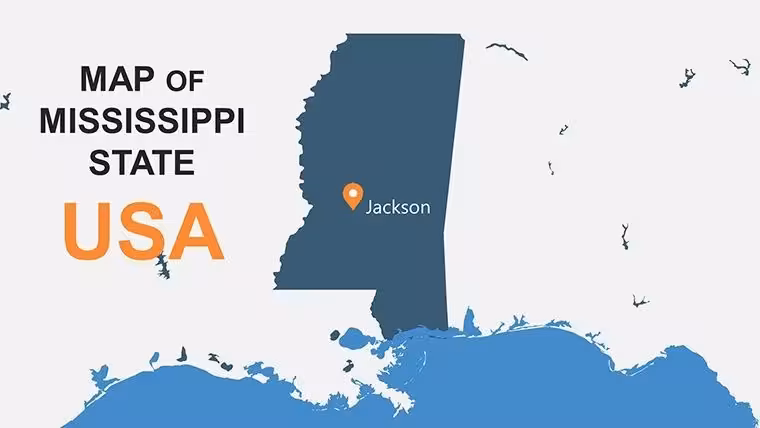 Mississippi Keynote Map Template: Navigate the Magnolia State