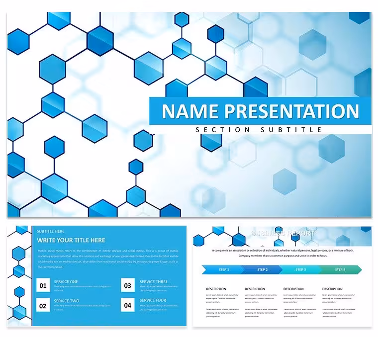 Modern Networked PowerPoint Template: Weaving Connections in Every Slide
