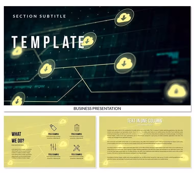 Overview of cloud storage PowerPoint templates