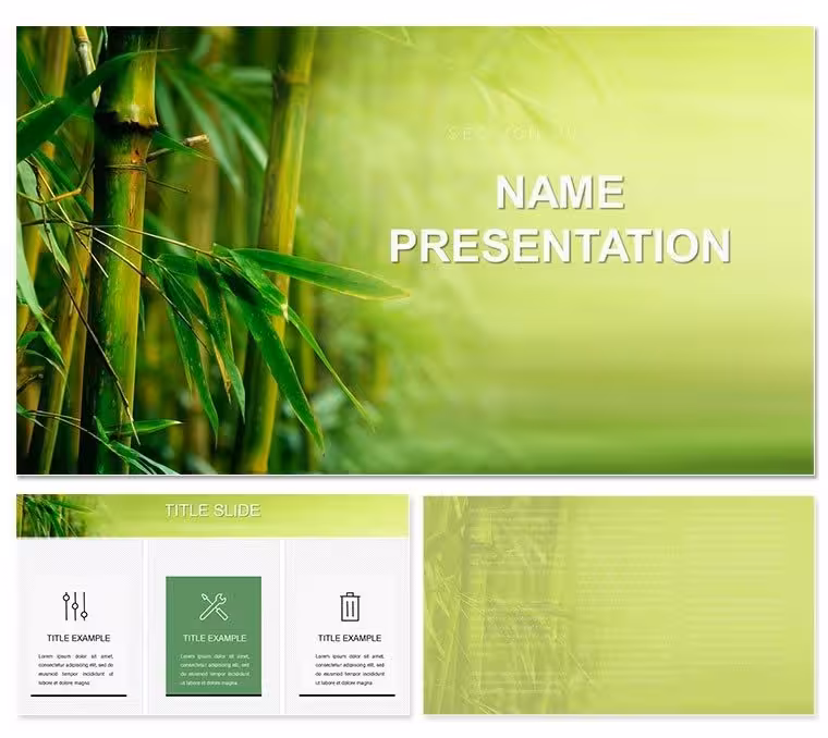 Grow Your Narrative in the Shade of the Bamboo Grove PowerPoint Template