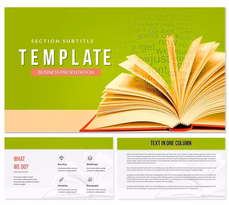 Book Club PowerPoint Template: Craft Captivating Literary Presentations