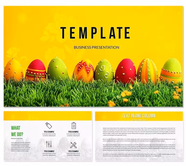 Artistic Paint Easter Eggs PowerPoint Template