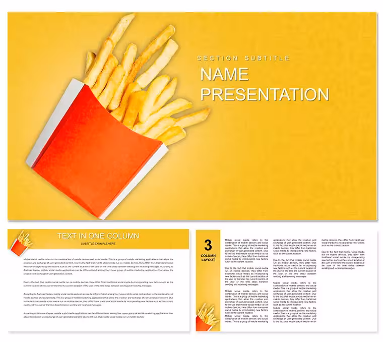 French Fries PowerPoint Template - Download PPT