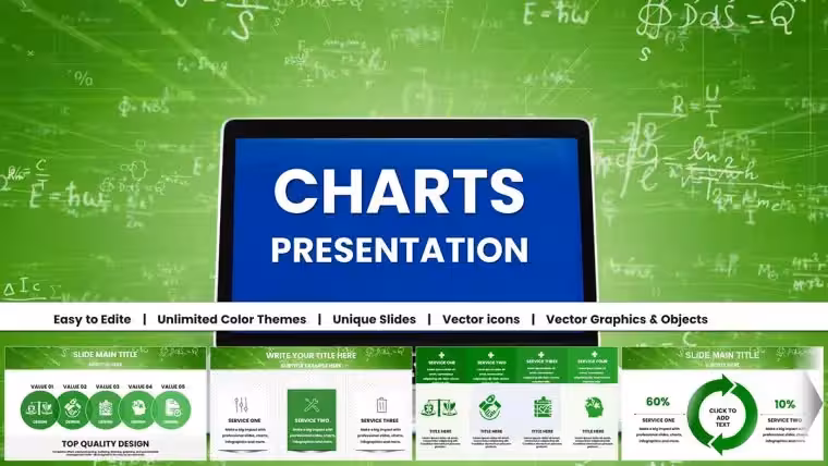 Online Math Lessons Charts Template for Keynote