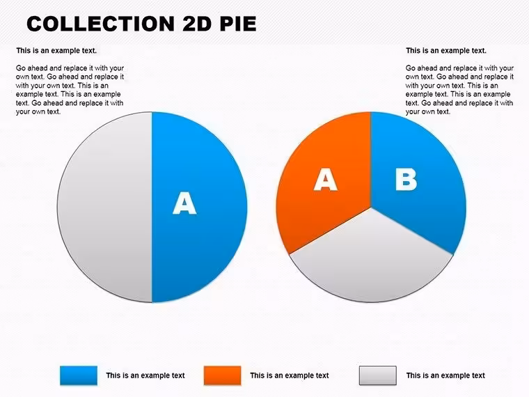 2D Pie Charts PowerPoint Template: Data Visualization Made Simple