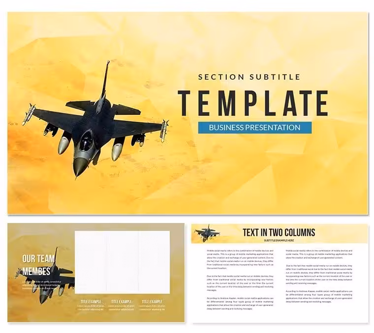 Fighters : Military Services PowerPoint template