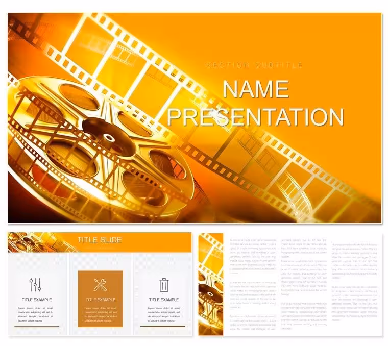 Movies Playing PowerPoint Template