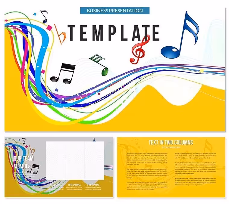 Play Music Online PowerPoint template