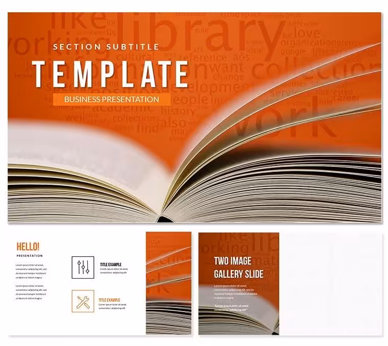 Digital library - Book PowerPoint templates