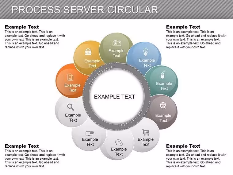 Process Server Circular PowerPoint Charts