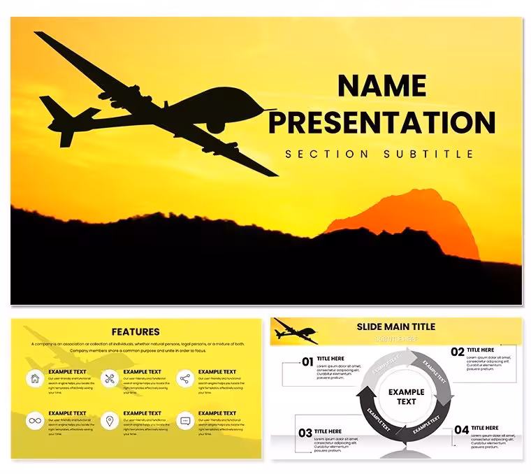 Drone Warfare Keynote Template: Command the Skies in Your Next Briefing
