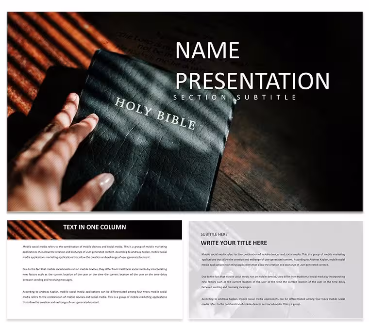 Word of God PowerPoint Template: Crafting Inspiring Religious Presentations