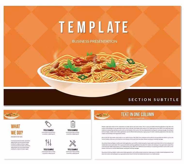 Italian pasta - Dish PowerPoint templates