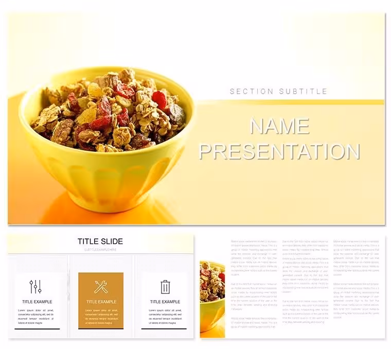Healthy Muesli PowerPoint Template: Recipe Mastery