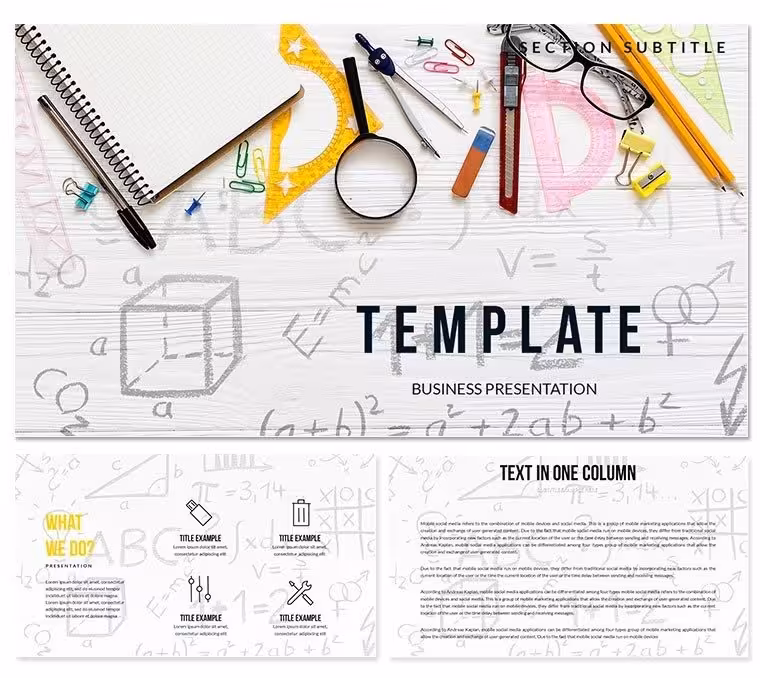 Workbook Lessons PowerPoint templates