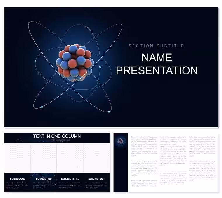 Atom Isotopes PowerPoint Template: Explore the Building Blocks