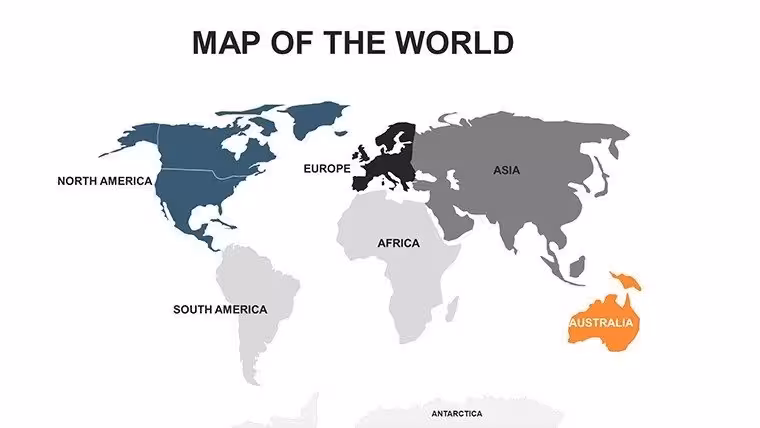 Asia Map PowerPoint Template - Emerging Markets Focus