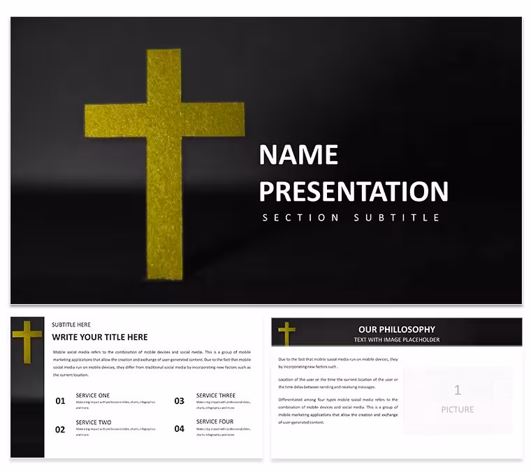 Free Religious PowerPoint Template - Spiritual Journey Edition | Instant Download