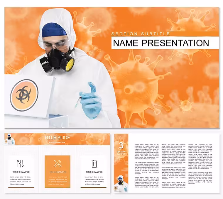 Viral Outbreak Animated PowerPoint Template for Scientists Presentations