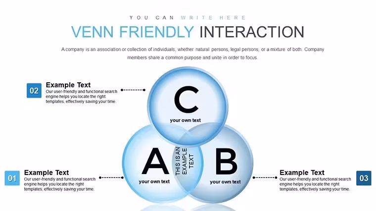 Venn Friendly Interaction Keynote Charts for Relationships