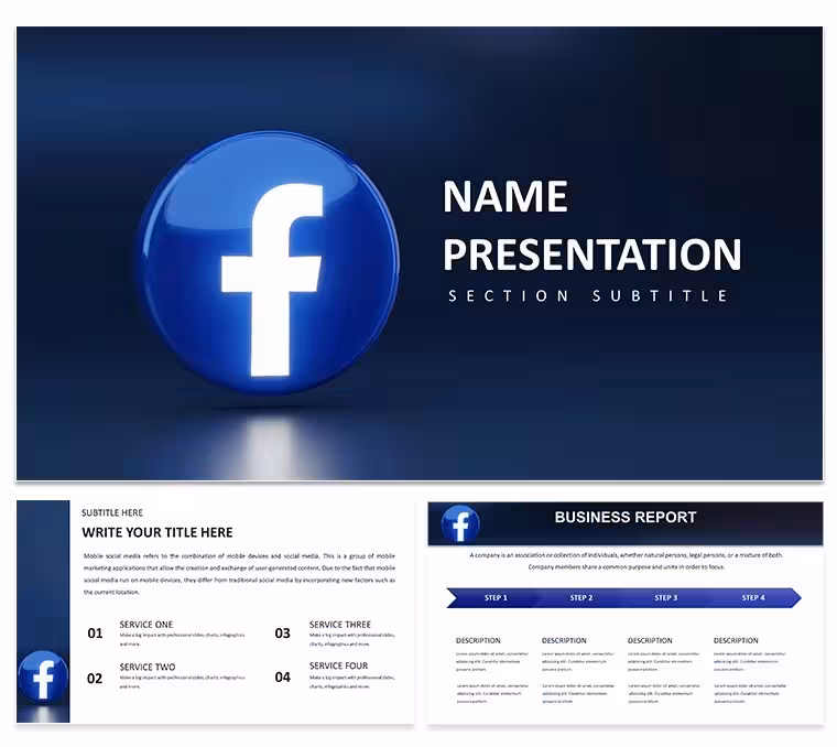Facebook Business Manager PowerPoint Template - Ads Optimization Presentation | Fully Editable | ImagineLayout