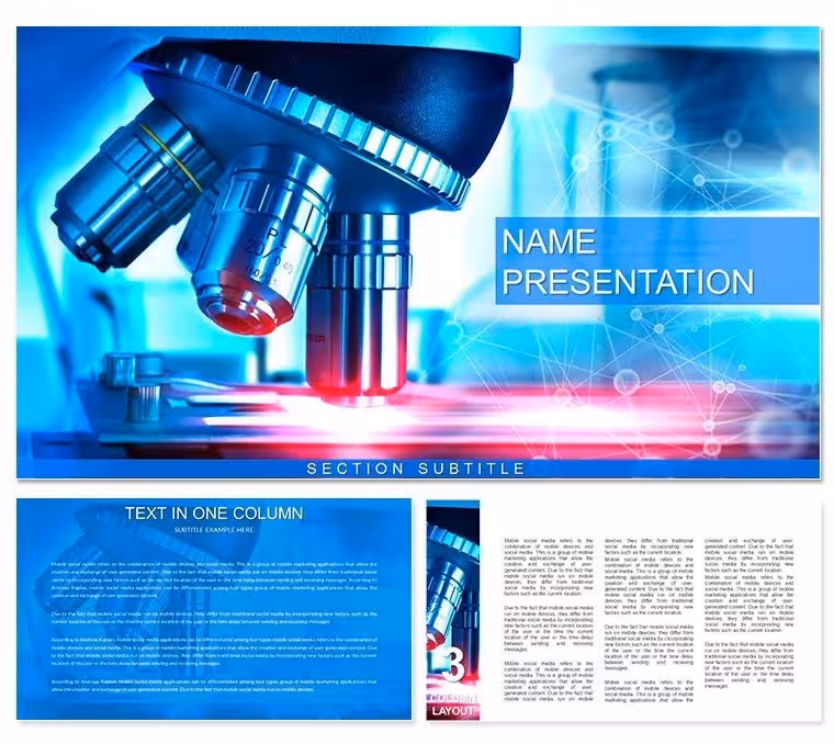 Scanning Electron Microscope PowerPoint Template: Magnify Your Science