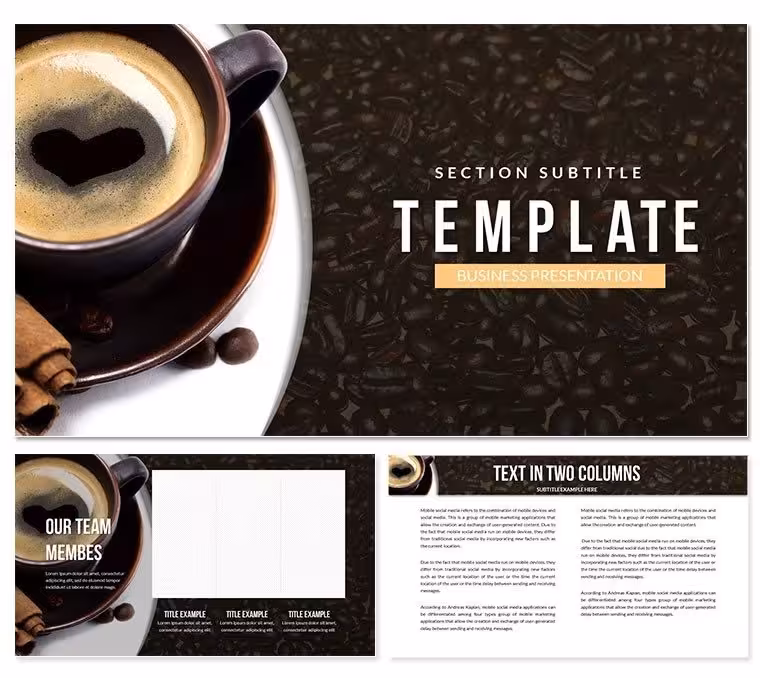 Hot Black Coffee PowerPoint Template