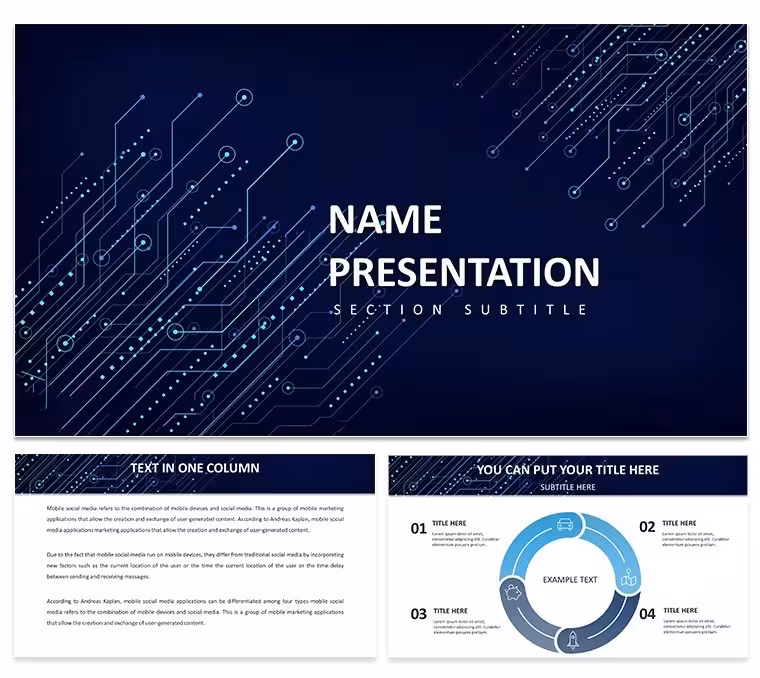 Digital Transformation PowerPoint Template - Free Editable Diagrams | Instant Download