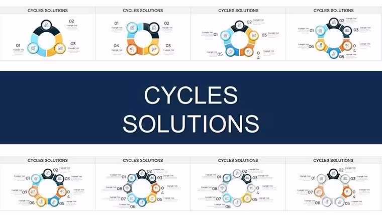 Cycles Solutions Infographic: PowerPoint Charts for Architectural Innovation