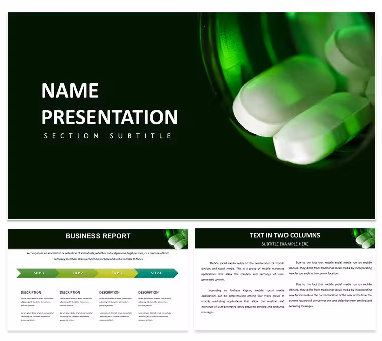 Pharmaceutical Industry Keynote Presentation Template with Diagrams