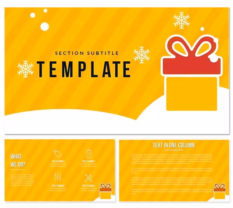 Vector Image of Christmas Present PowerPoint templates