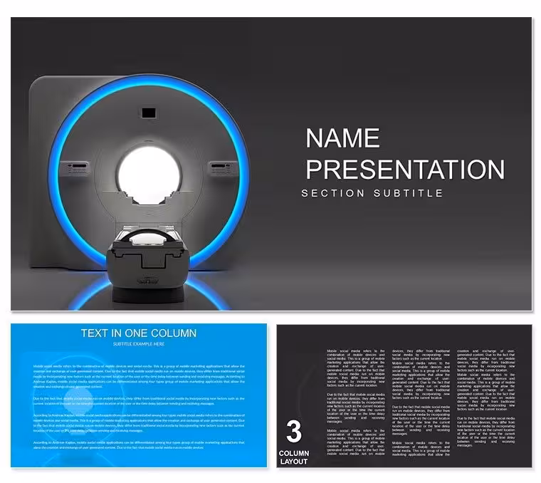 Magnetic Resonance Tomography PowerPoint Template: Precision Medical Visuals