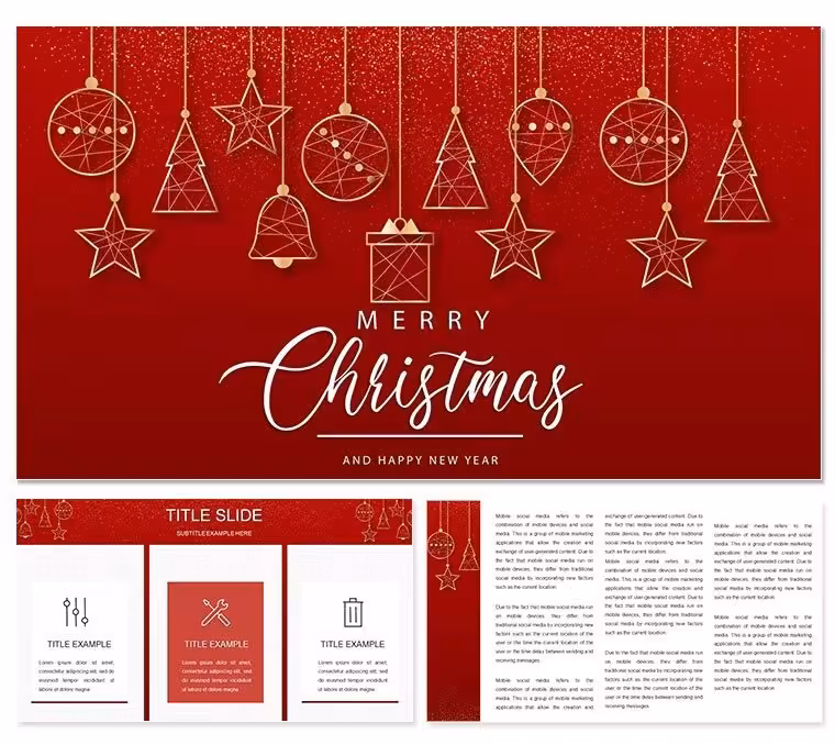 Merry Christmas and Happy New Year Wishes PowerPoint Template