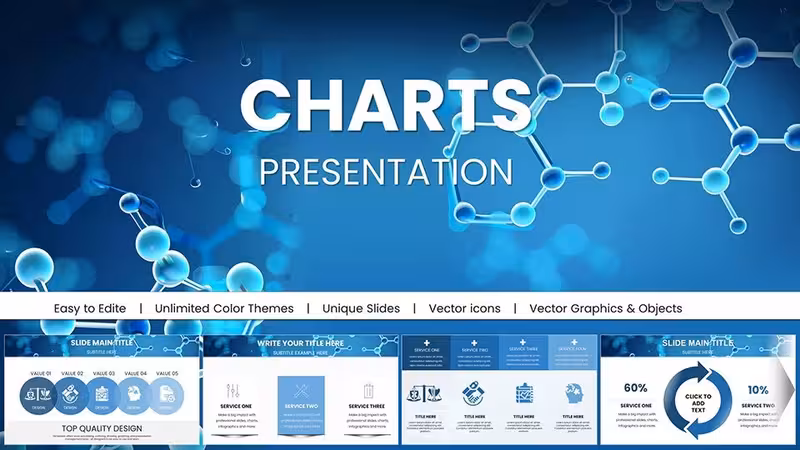 Education Presentations with Chemical Molecules PowerPoint Charts: Ignite Learning