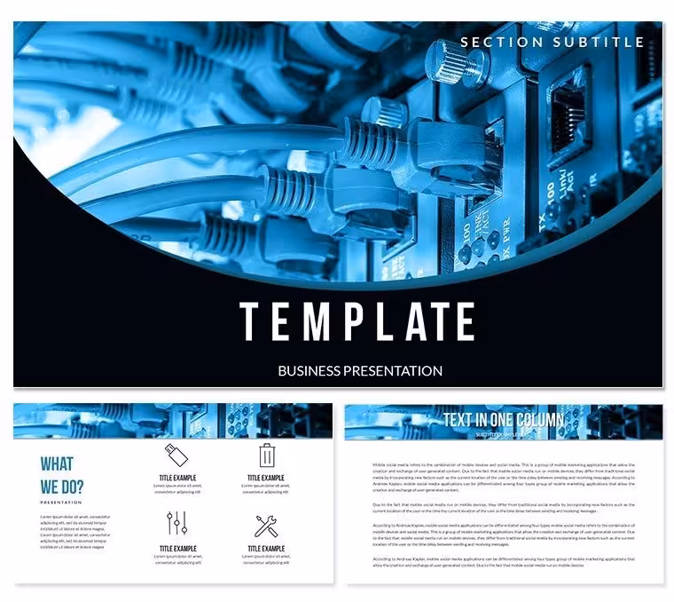 Configuring Routers PowerPoint Template - Editable PPTX | ImagineLayout