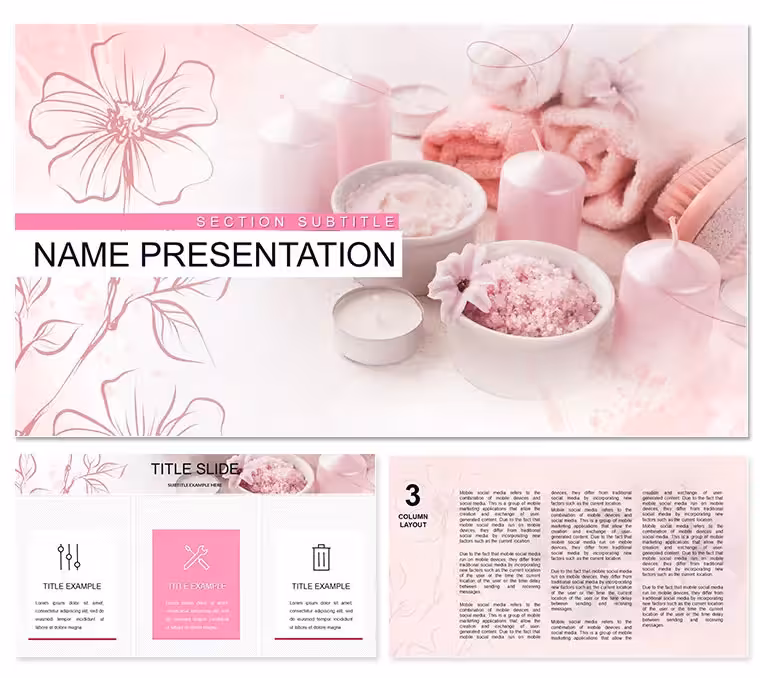 Cosmetics and Beauty Spa PowerPoint template